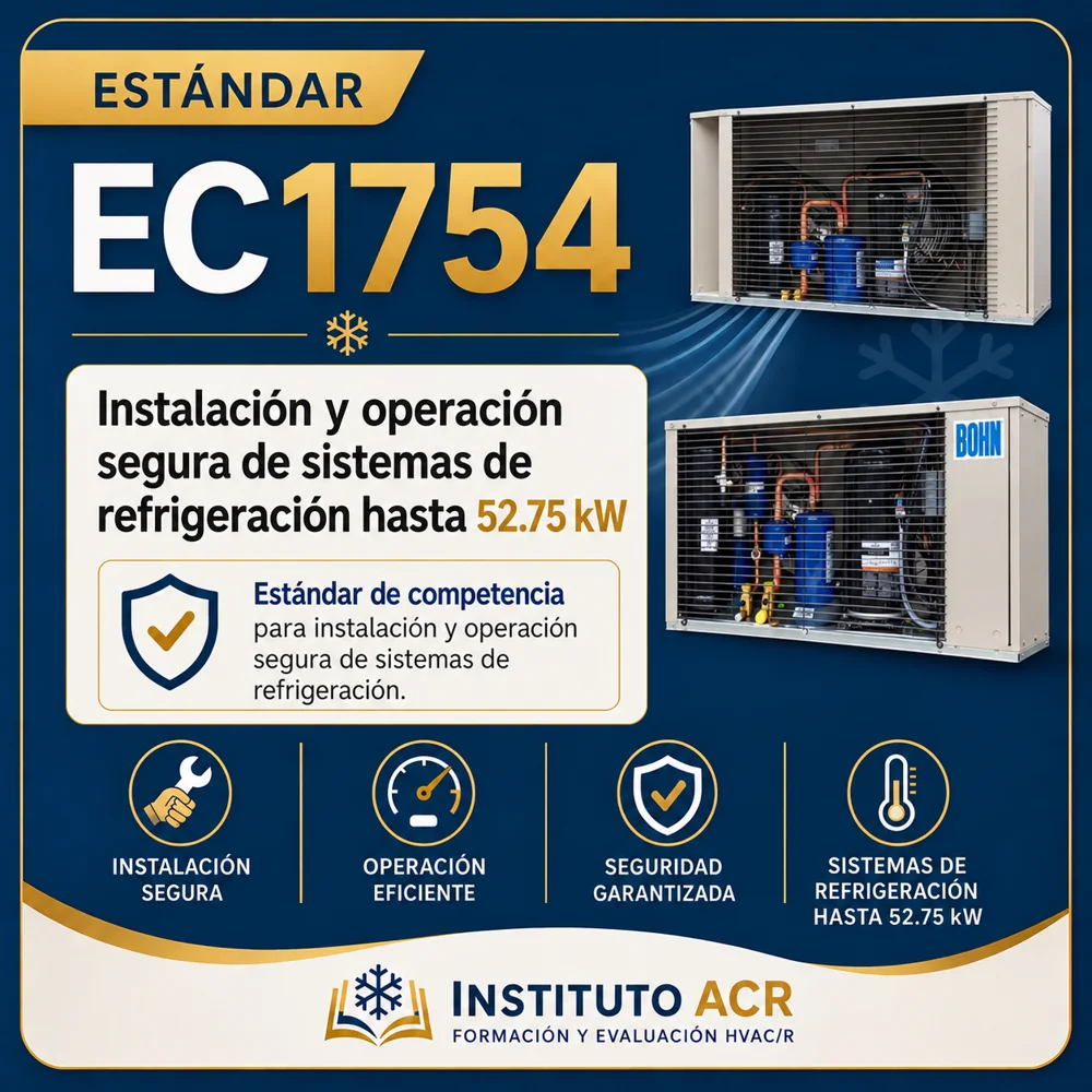 Estándar EC1754 - Instalación y operación segura de sistemas de refrigeración hasta 52.75 kW