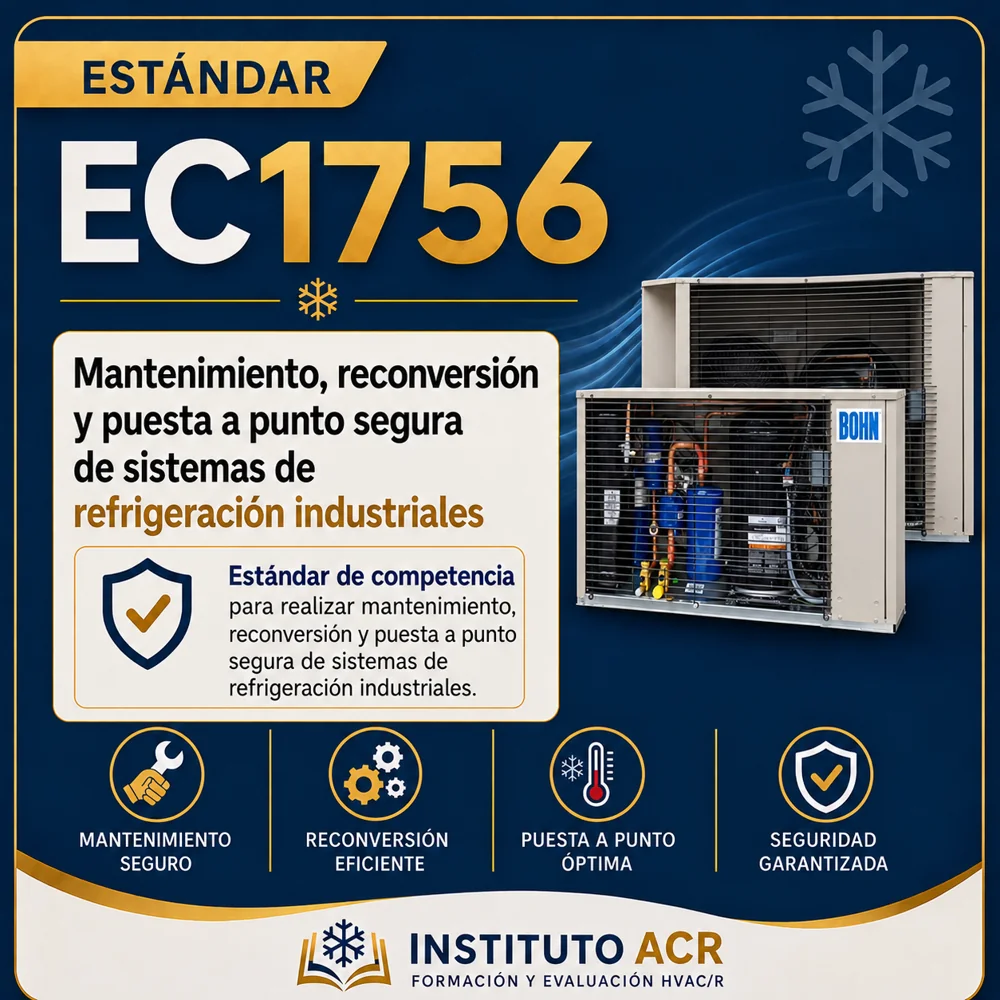 Estándar EC1756 - Mantenimiento, reconversión y puesta a punto segura de sistemas de refrigeración industriales
